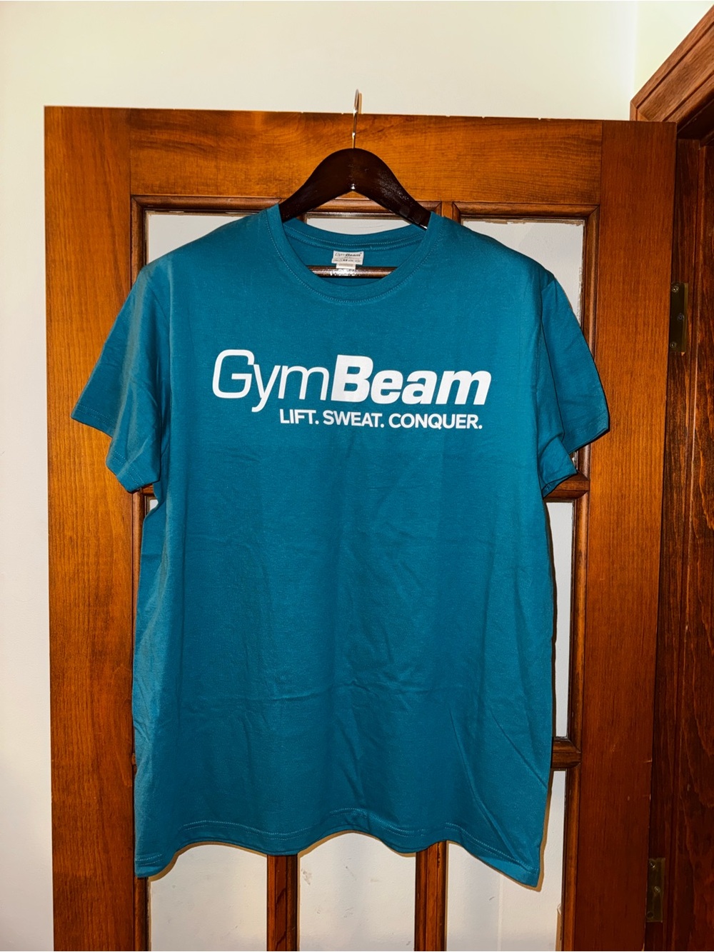Men’s GymBeam- Teal Short-Sleeve Logo Tee